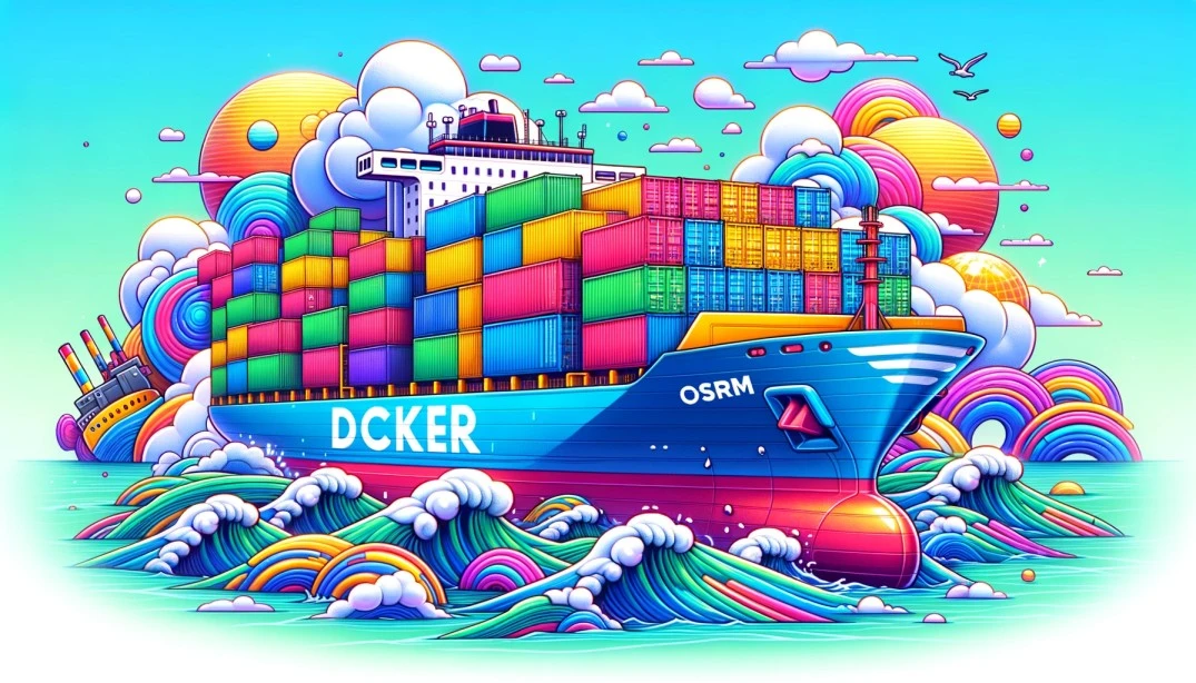 A docker ship with osrm-backend container